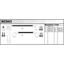XC943 QUINTON HAZELL Комплект проводов зажигания