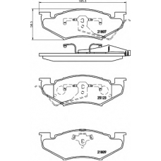 8DB 355 015-161 HELLA Комплект тормозных колодок, дисковый тормоз