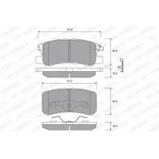 151-2222 WEEN Комплект тормозных колодок, дисковый тормоз