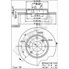 BS 7316 BRECO Тормозной диск