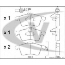 V10-8141 VEMO/VAICO Комплект тормозных колодок, дисковый тормоз