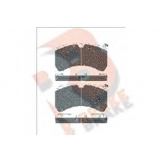 RB2123 R BRAKE Комплект тормозных колодок, дисковый тормоз