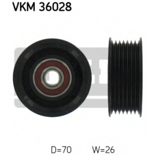 VKM 36028 SKF Паразитный / ведущий ролик, поликлиновой ремень