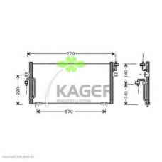 94-5083 KAGER Конденсатор, кондиционер