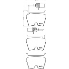 P 85 132 BREMBO Комплект тормозных колодок, дисковый тормоз