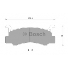 0 986 AB1 123 BOSCH Комплект тормозных колодок, дисковый тормоз