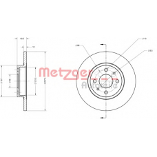 6110124 METZGER Тормозной диск