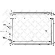 10-25264-SX STELLOX Радиатор, охлаждение двигателя