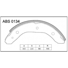 ABS0134 Allied Nippon Колодки барабанные