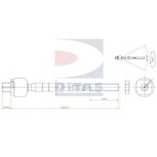A2-5575 DITAS Осевой шарнир, рулевая тяга