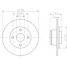 8DD 355 104-021 HELLA Тормозной диск