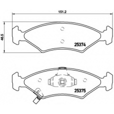 P 30 062 BREMBO Комплект тормозных колодок, дисковый тормоз