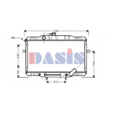 560011N AKS DASIS Радиатор, охлаждение двигателя