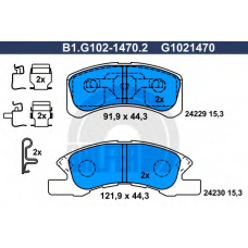 B1.G102-1470.2 GALFER Комплект тормозных колодок, дисковый тормоз