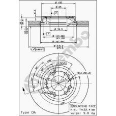 09.7939.10 BREMBO Тормозной диск