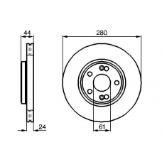 0 986 478 734 BOSCH Тормозной диск