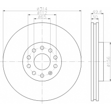 MDC2317 MINTEX Тормозной диск