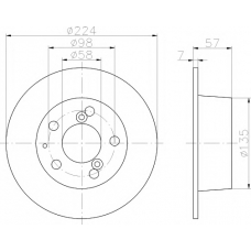 8DD 355 100-271 HELLA PAGID Тормозной диск