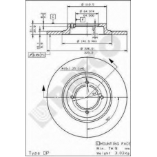 BS 7267 BRECO Тормозной диск