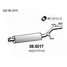 08.6017 ASSO Средний глушитель выхлопных газов