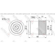 654358 AUTEX Механизм свободного хода генератора
