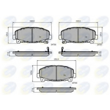 CBP32010 COMLINE Комплект тормозных колодок, дисковый тормоз