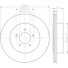 8DD 355 115-481 HELLA PAGID Тормозной диск