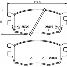 8DB 355 014-921 HELLA Комплект тормозных колодок, дисковый тормоз