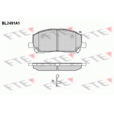 BL2491A1 FTE Комплект тормозных колодок, дисковый тормоз