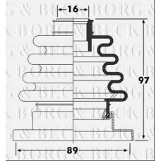 BCB6252 BORG & BECK Пыльник, приводной вал