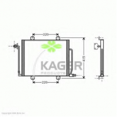 94-6222 KAGER Конденсатор, кондиционер