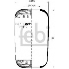 15035 FEBI Сильфон пневматической рессоры