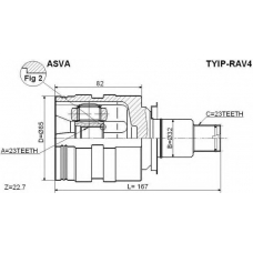 TYIP-RAV4 ASVA Шарнирный комплект, приводной вал