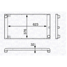 350213138200 MAGNETI MARELLI Радиатор, охлаждение двигателя