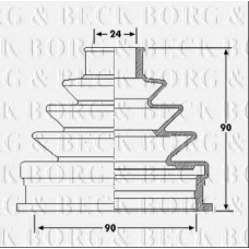 BCB6188 BORG & BECK Пыльник, приводной вал