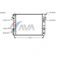 OLA2193 AVA Радиатор, охлаждение двигателя