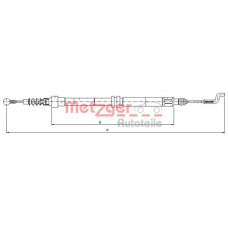 10.7393 METZGER Трос, стояночная тормозная система