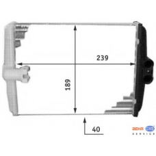 8FH 351 311-761 HELLA Теплообменник, отопление салона
