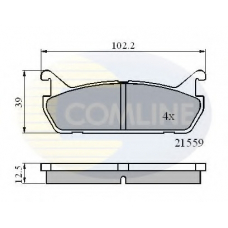 CBP0875 COMLINE Комплект тормозных колодок, дисковый тормоз