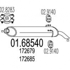 01.68540 MTS Глушитель выхлопных газов конечный