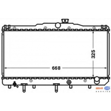 8MK 376 724-621 HELLA Радиатор, охлаждение двигателя