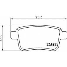 8DB 355 020-641 HELLA PAGID Комплект тормозных колодок, дисковый тормоз