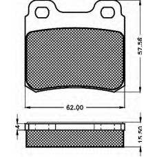 10485 BSF Комплект тормозных колодок, дисковый тормоз