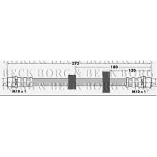 BBH6869 BORG & BECK Тормозной шланг