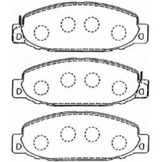 D1N039 AISIN Комплект тормозных колодок, дисковый тормоз