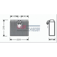 8700131 KUHLER SCHNEIDER Испаритель, кондиционер