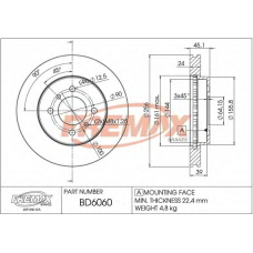 BD-6060 FREMAX Тормозной диск