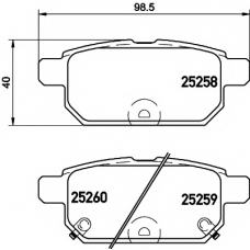 2525801 TEXTAR Комплект тормозных колодок, дисковый тормоз