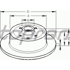200 946 TOPRAN Тормозной диск