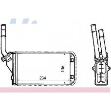 71141 NISSENS Теплообменник, отопление салона